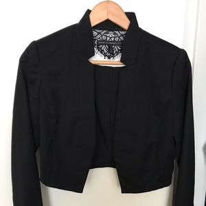 Crop Black Blazer/Jacket White House Black Market